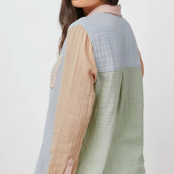 Rails Ellis Shirt in Bermuda Color Block SIZE M - Picture 10 of 10